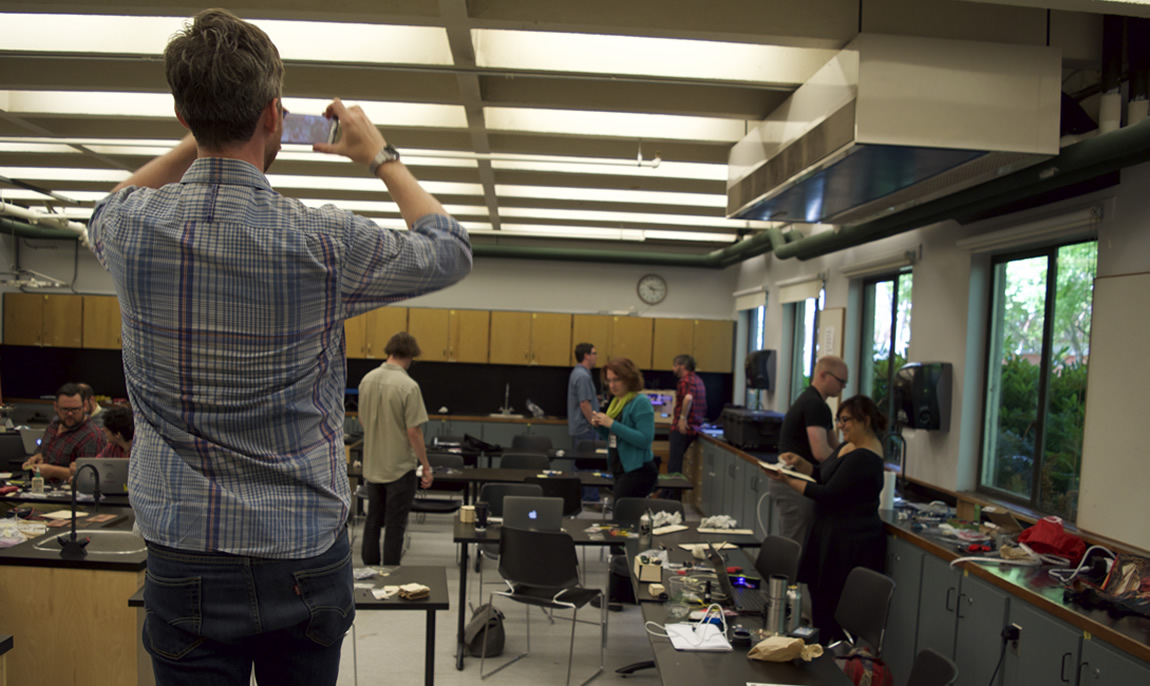 Shaun photographing the class on Friday
