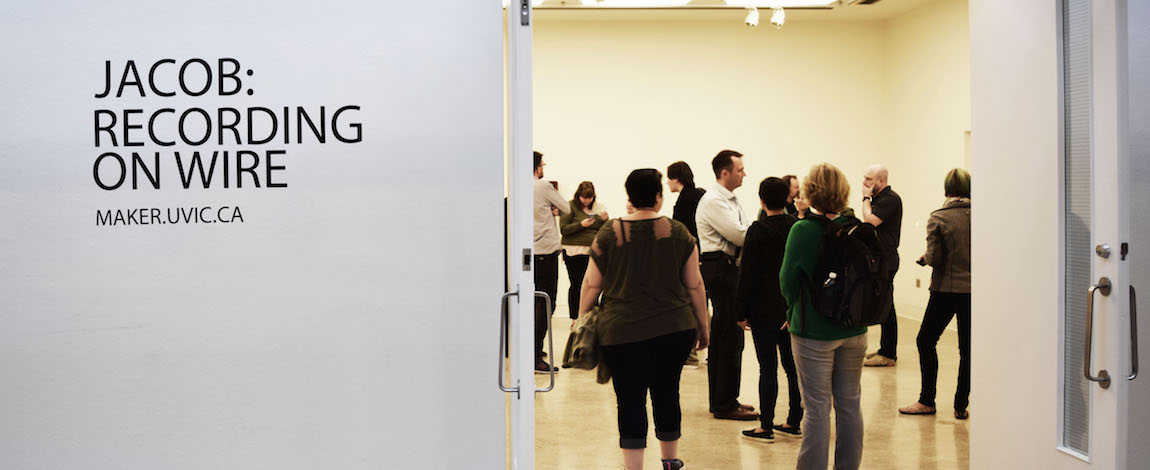 Jacob: Recording on Wire Exhibit (image by Danielle Morgan)