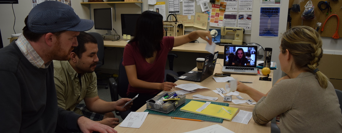 Jentery, Evan, Tiffany, and Kat Talking with Remote Danielle