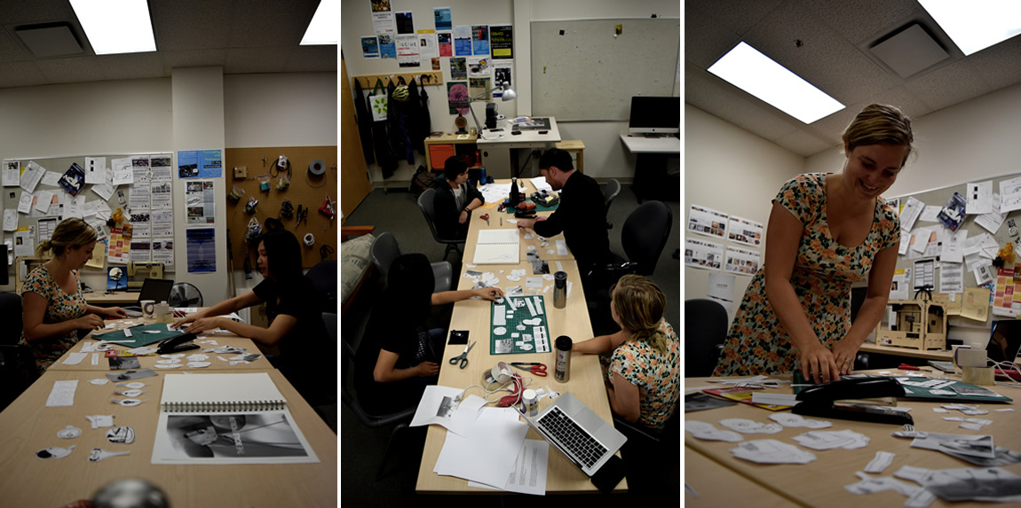 Kat, Tiffany, Teddie, and Jentery Working on Chapter 1 (Photo by Danielle Morgan)