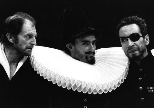 The Alchemist, 1991 (dir. Sam Mendes) David Bradley (Subtle), Barry Lynch (Surly), and Jonathan Hyde (Face). © Michael Le Poer Trench.