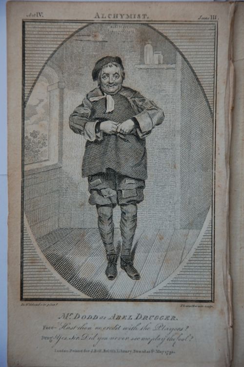 Mr Dodd as Abel Drugger in The Alchemist, 1791 From John Bell’s edition of The Alchemist, 1791