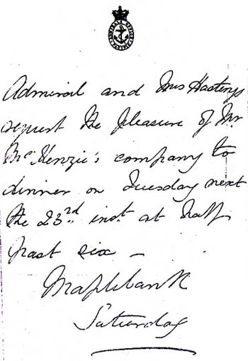 Royal Navy Invitation