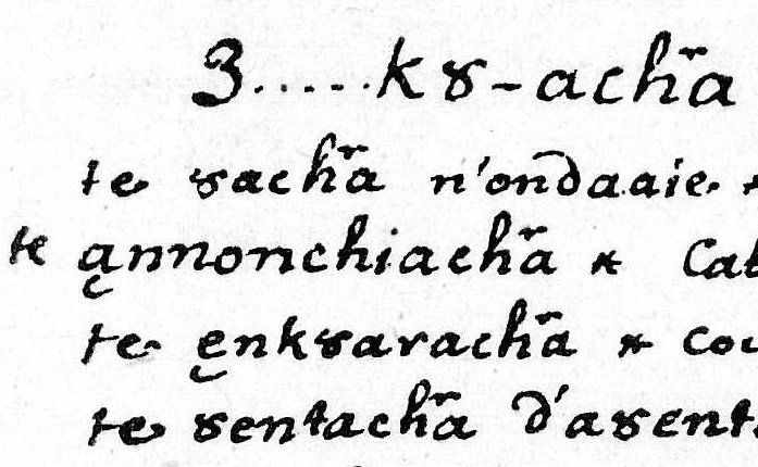 Part of an entry from Potier 1751, p.162.