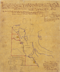 Map or Tracing of Land at Nanaimo Vancouver Island Victoria V.I. 3 February 1863