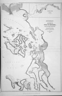 San Juan Boundary Arbitration atlas [map 5]. Archipelago of Arro, Gulf of Georgia, Ringgold's Channel and Straits of Fuca, Oregon Territory.