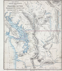 San Juan Water Boundary (Arbitration) : list of maps sent to Admiral Prevost at Berlin on the 12th June 1872 [map 32] Map of the gold regions of the Frazer River and the Washington Territory on the western coast of America; Map of the gold regions of the Fraser River and the Washington Territory on the western coast of America