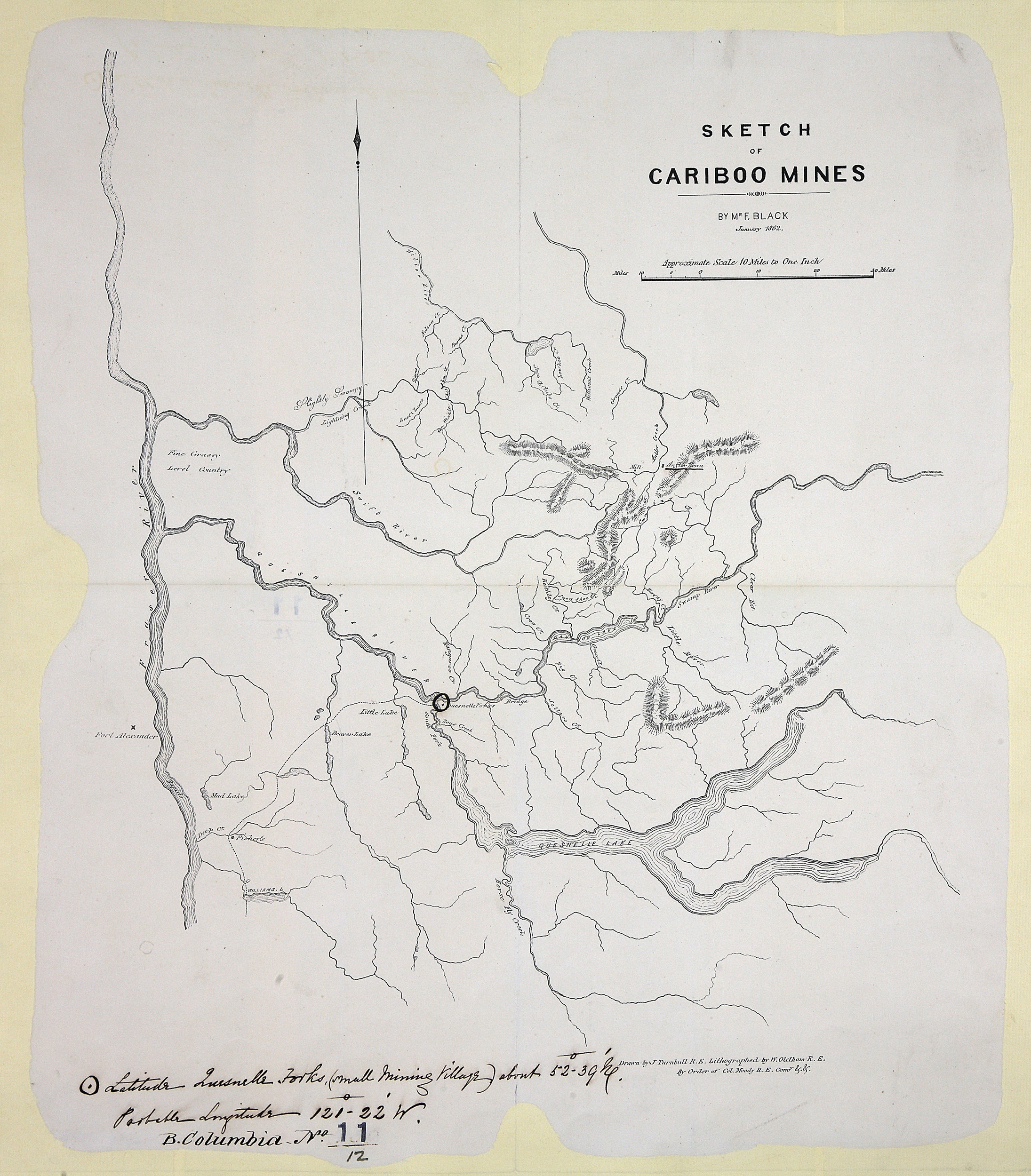 Sketch of Cariboo Mines, 1862.
