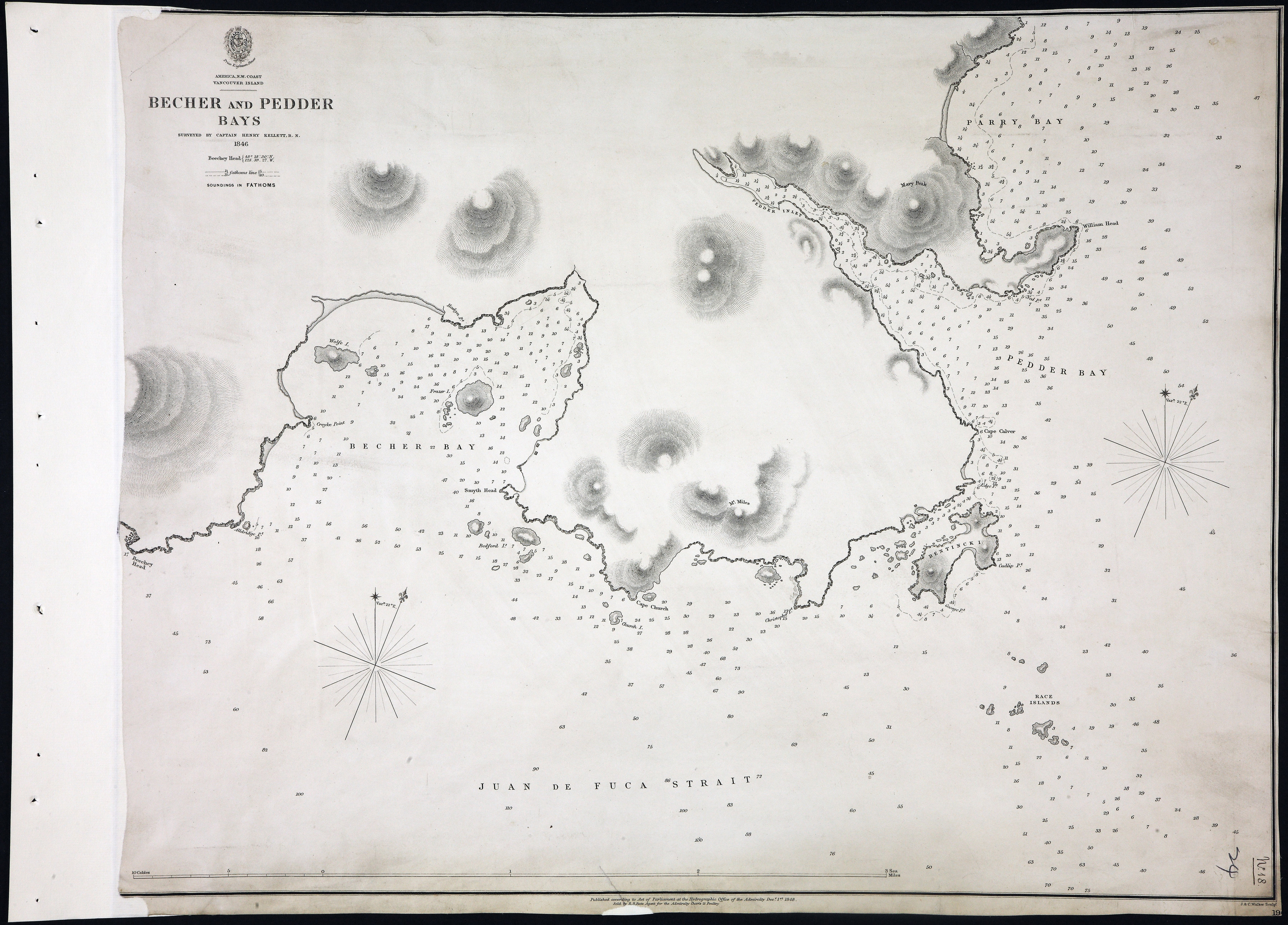 San Juan Water Boundary (Arbitration) : list of maps sent to Admiral Prevost at Berlin on the 12th June 1872 [map 23]