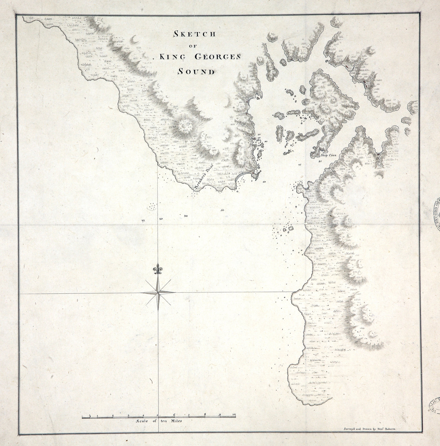 Sketch of King George's Sound (now Nootka Sound).