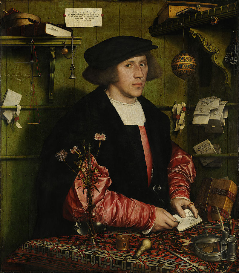 Portrait of Georg Gisze, Steelyard merchant, painted by Hans Holbein the Younger circa 1532. Image courtesy of Wikimedia Commons.