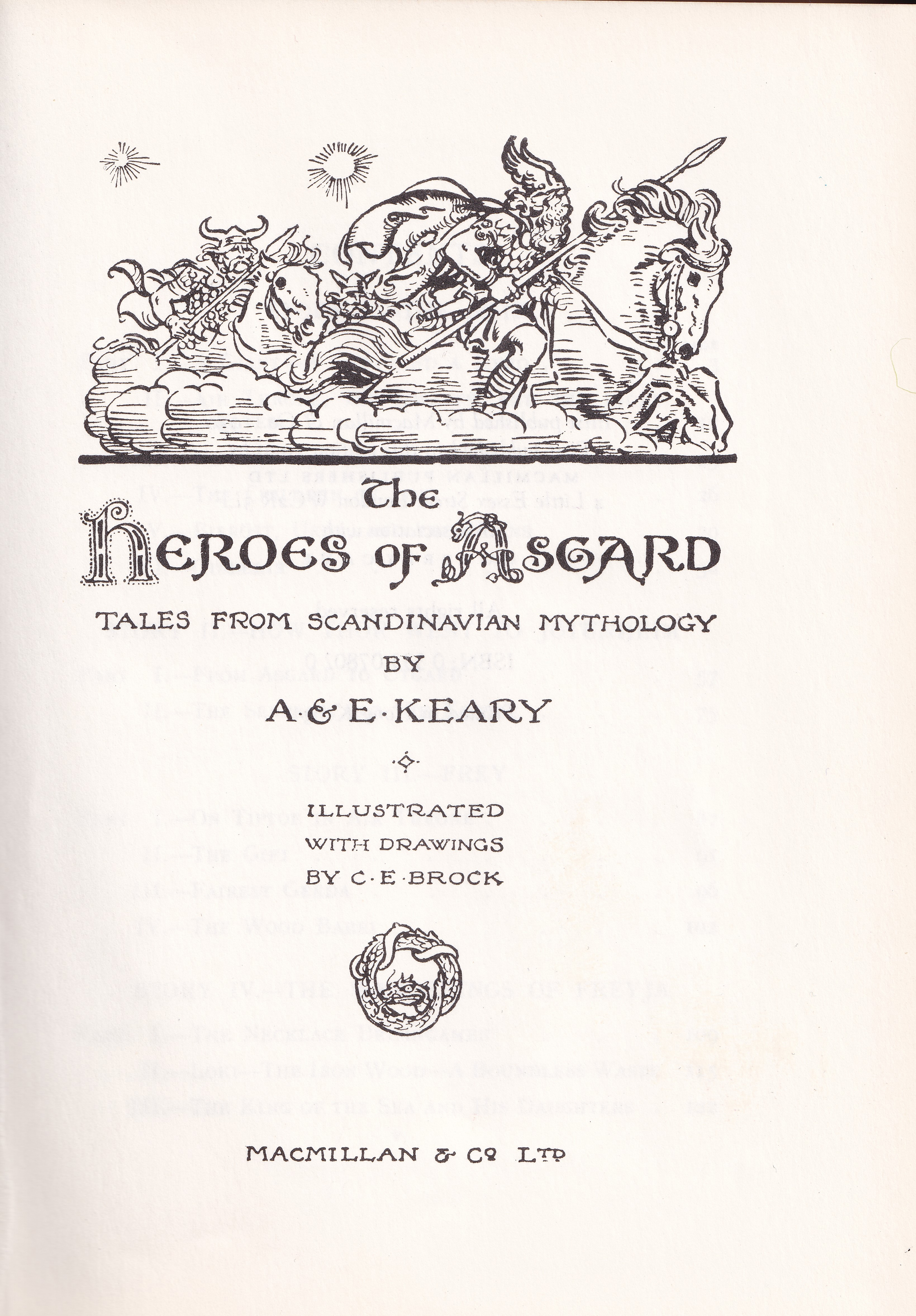 Title Page for The Heroes of
                                    Asgard (1930)