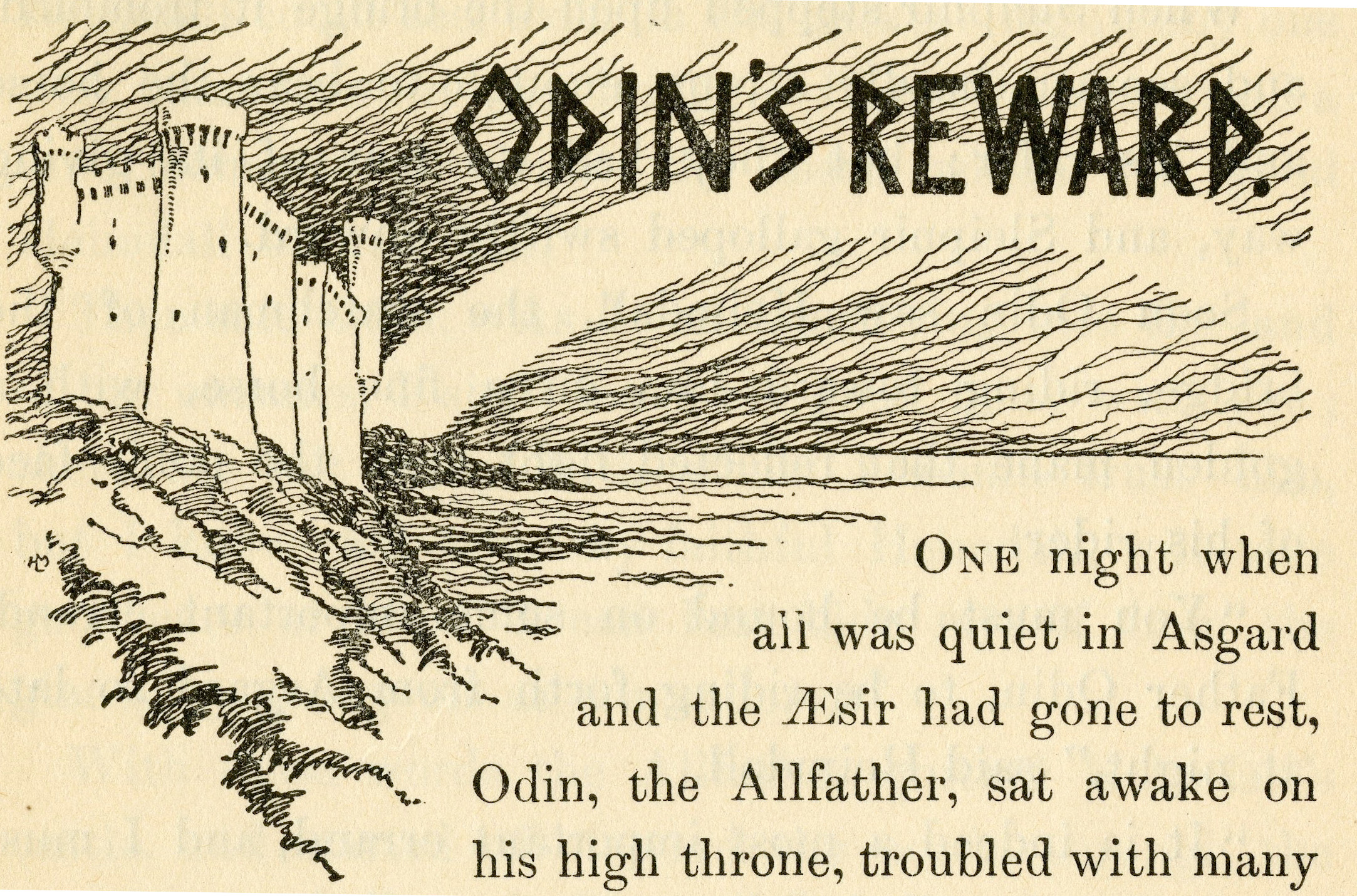 Illustrated Title Header for "Odin's
                                Reward"