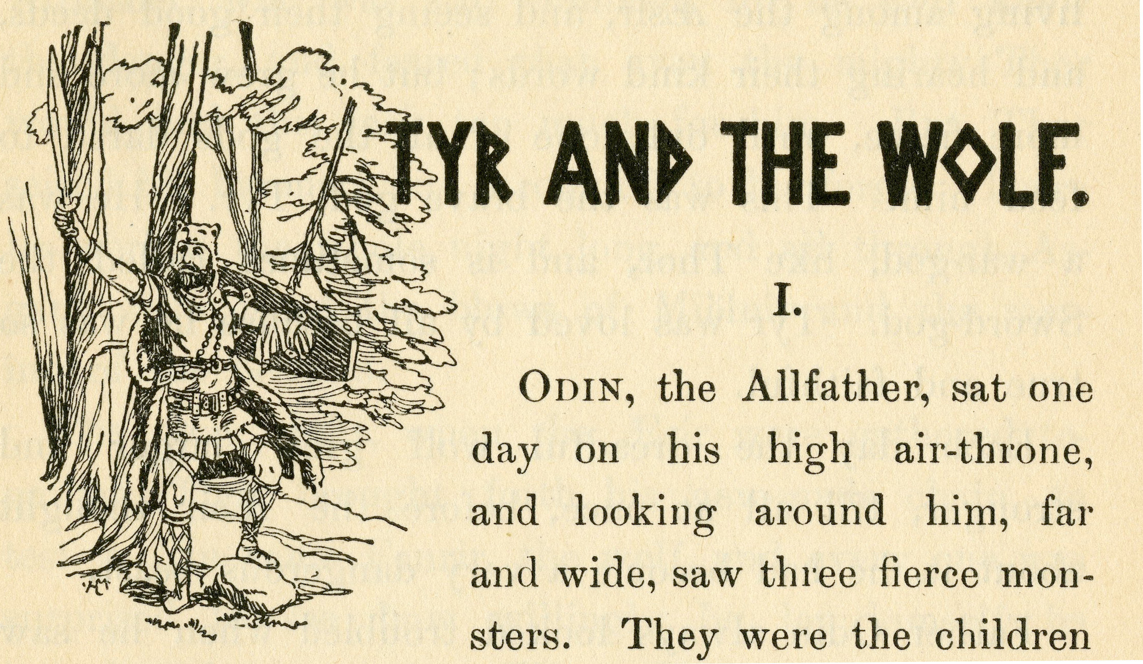 Illustrated Title Header for "Tyr and the
                                Wolf"