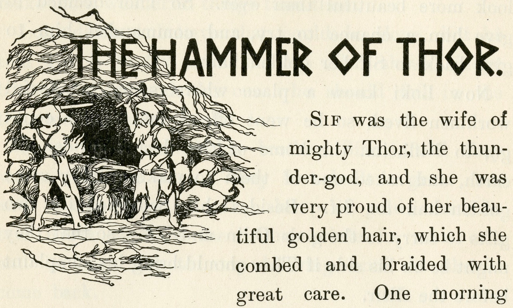 Illustrated Title Header for "The Hammer of
                                Thor"