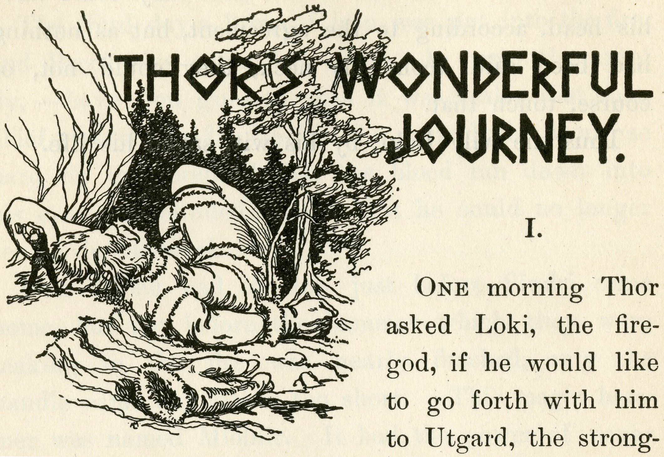 Illustrated Title Header for "Thor's Wonderful
                                Journey