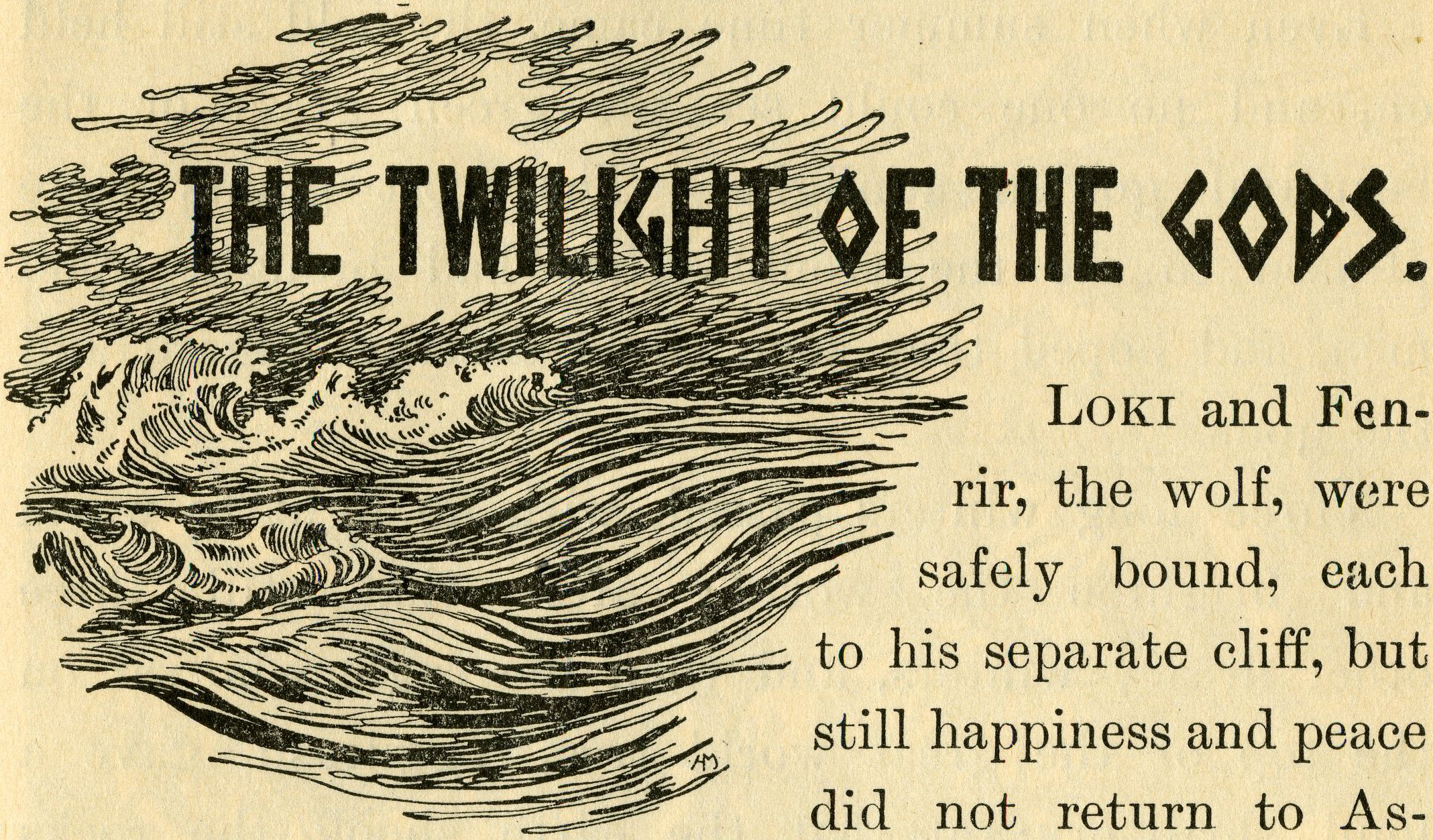 Illustrated Title Header for "The Twilight of the
                                Gods"