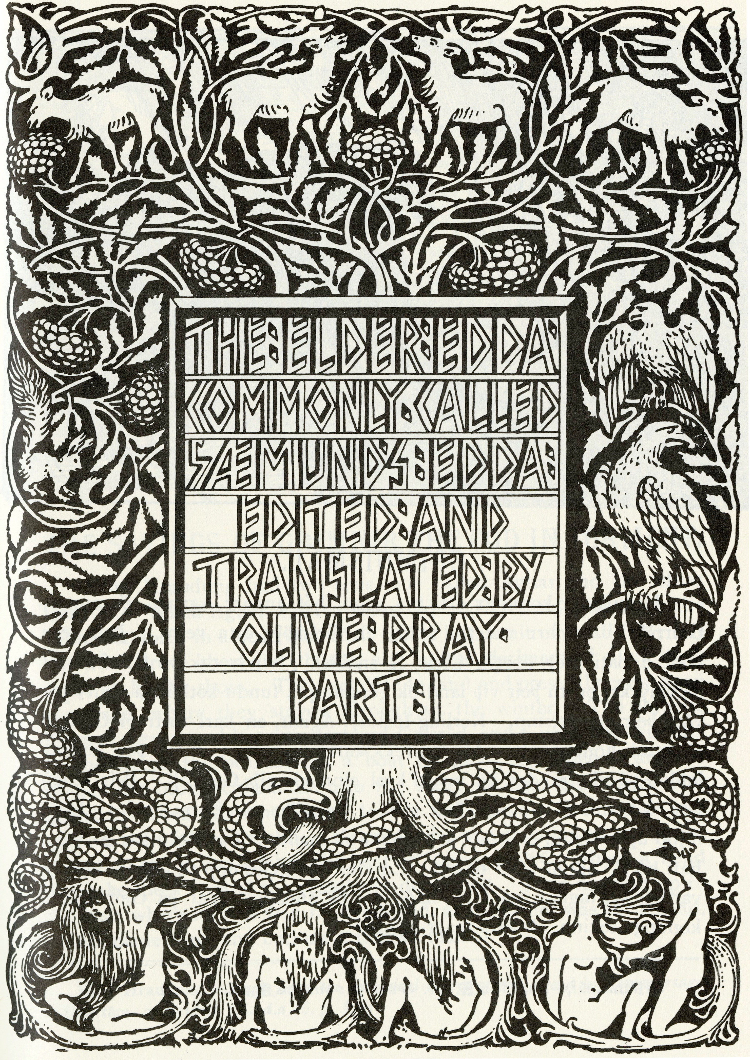 Title Page for The
                                    Elder or Poetic Edda, Commonly Known as Sæmund's
                                Edda