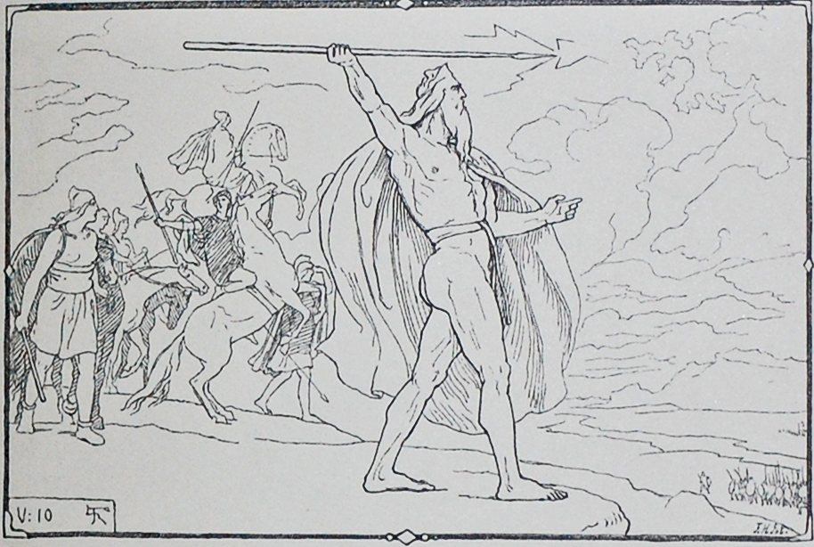 Oðinn Casting His Spear