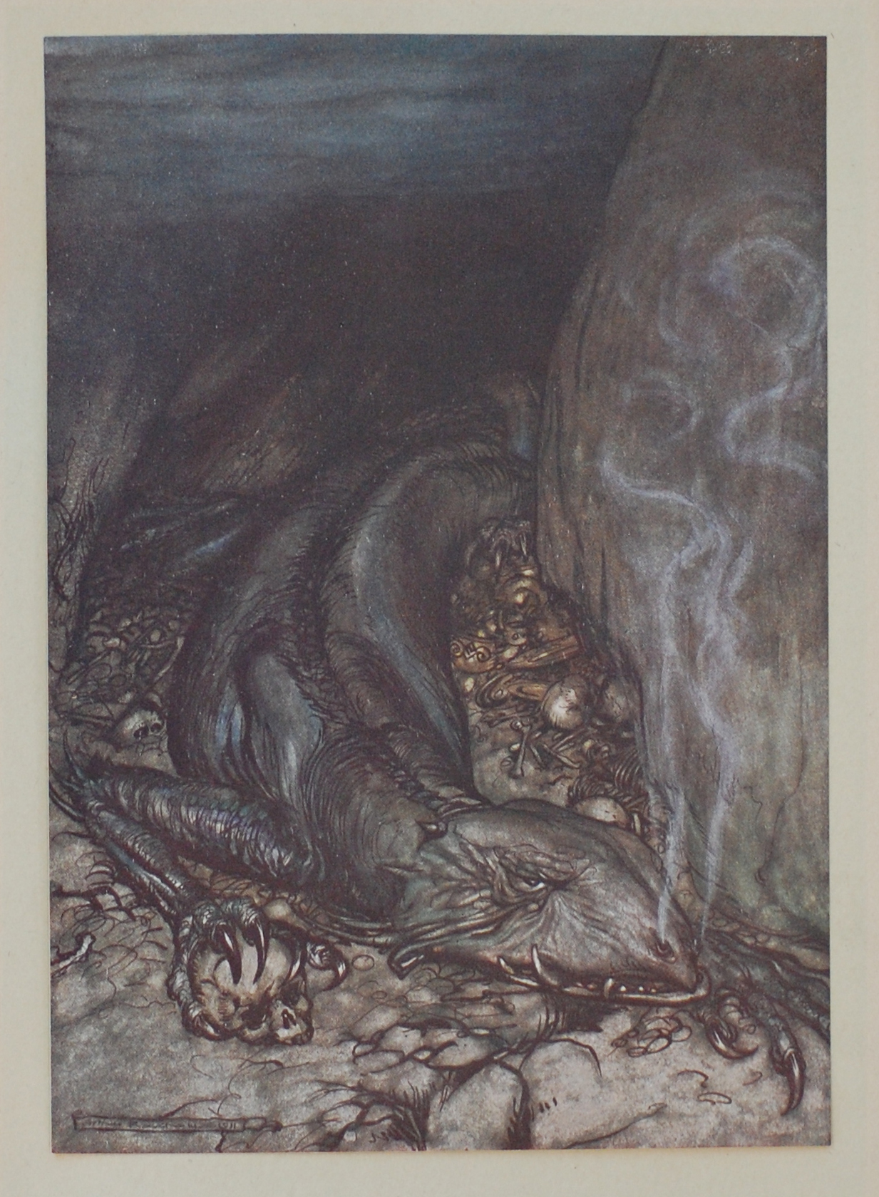 Fafner Guarding the Treasure Hoard