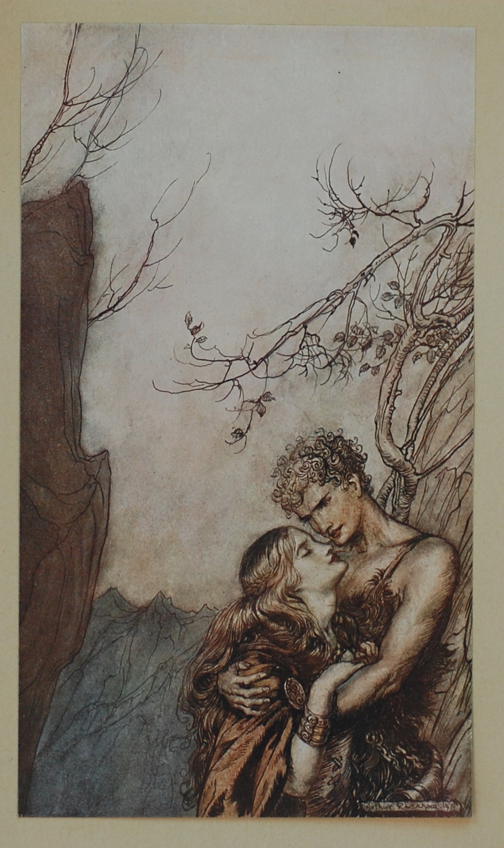 Siegfried Embraces Brünnhilde