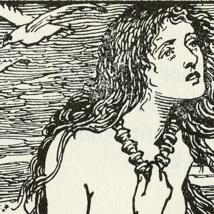 Skaði's Longing for the Mountains. 1908. W. G. Collingwood August 6, 1854 - 1932.