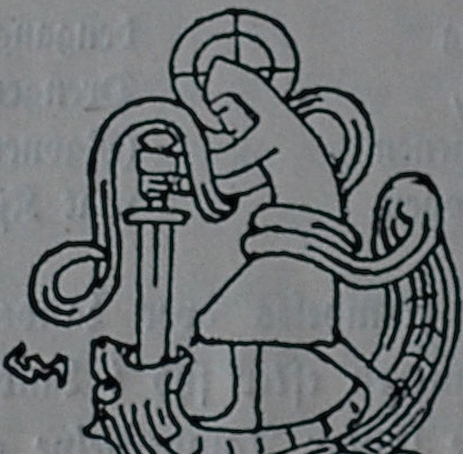 St. Óláfr Killing a Dragon. 1899. Halfdan Egedius 1877-1899.