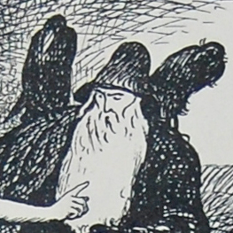 Óðinn and the Völuspá Seeress. 1920. Louis Moe 1857-1945.