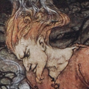 Loge and the Rhinemaidens. 1939. Arthur Rackham September 19, 1867-September 6, 1939. Loge and the Rhinemaidens. 1939. Arthur Rackham September 19, 1867-September 6, 1939.