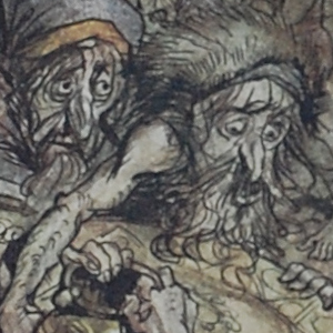 Alberich and the Enslaved Nibelungs. 1939. Arthur Rackham September 19, 1867-September 6, 1939. Alberich and the Enslaved Nibelungs. 1939. Arthur Rackham September 19, 1867-September 6, 1939.