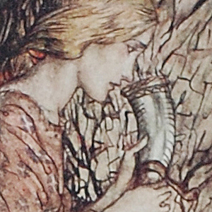 Siegmund and Sieglinde. 1939. Arthur Rackham September 19, 1867-September 6, 1939.