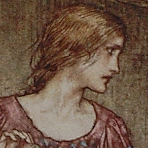 Sieglinde Preparing Hunding's Drink. 1939. Arthur Rackham September 19, 1867-September 6, 1939.