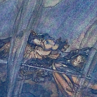 The Sleep of Brünnhilde. 1939. Arthur Rackham September 19, 1867-September 6, 1939.