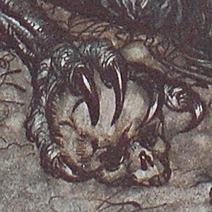 Fafner Guarding the Treasure Hoard. 1939. Arthur Rackham September 19, 1867-September 6, 1939.