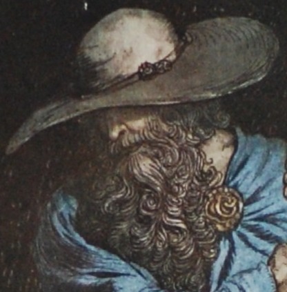 Mime and the Wanderer. 1939. Arthur Rackham September 19, 1867-September 6, 1939.